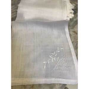 White Antique Napkins #handmade